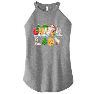 Cute Lunch Lady Funny Christmas Tree Santa Family Xmas Gifts Women's Perfect Tri Rocker Tank