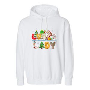 Cute Lunch Lady Funny Christmas Tree Santa Family Xmas Gifts Garment-Dyed Fleece Hoodie