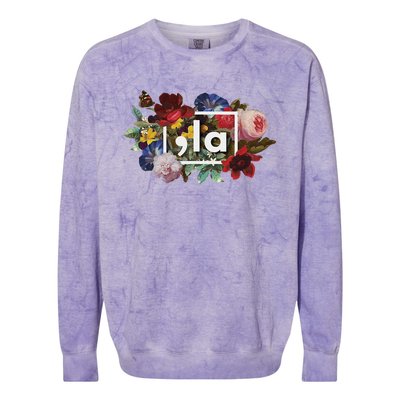 Comma La La Vintage Floral Feminine Flowers Women Comma La Colorblast Crewneck Sweatshirt