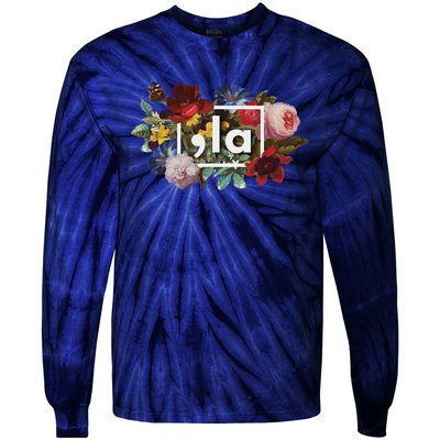 Comma La La Vintage Floral Feminine Flowers Women Comma La Tie-Dye Long Sleeve Shirt