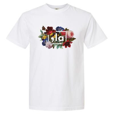 Comma La La Vintage Floral Feminine Flowers Women Comma La Garment-Dyed Heavyweight T-Shirt