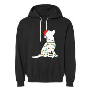 Christmas Lights Labrador Retriever Dog Lover Gift Garment-Dyed Fleece Hoodie