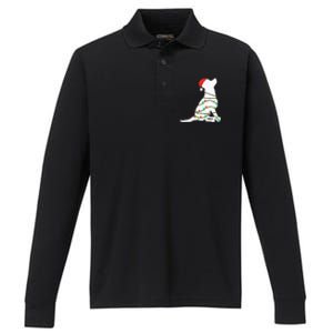 Christmas Lights Labrador Retriever Dog Lover Gift Performance Long Sleeve Polo