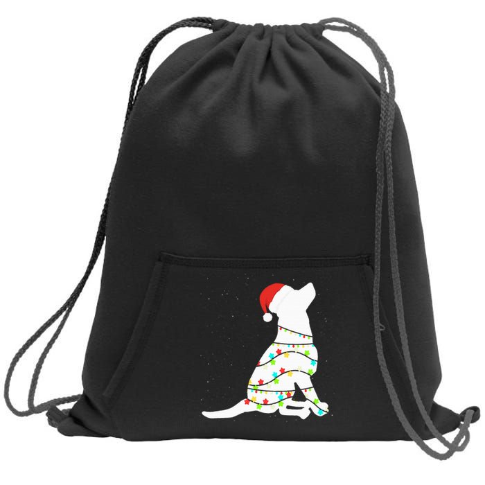 Christmas Lights Labrador Retriever Dog Lover Gift Sweatshirt Cinch Pack Bag