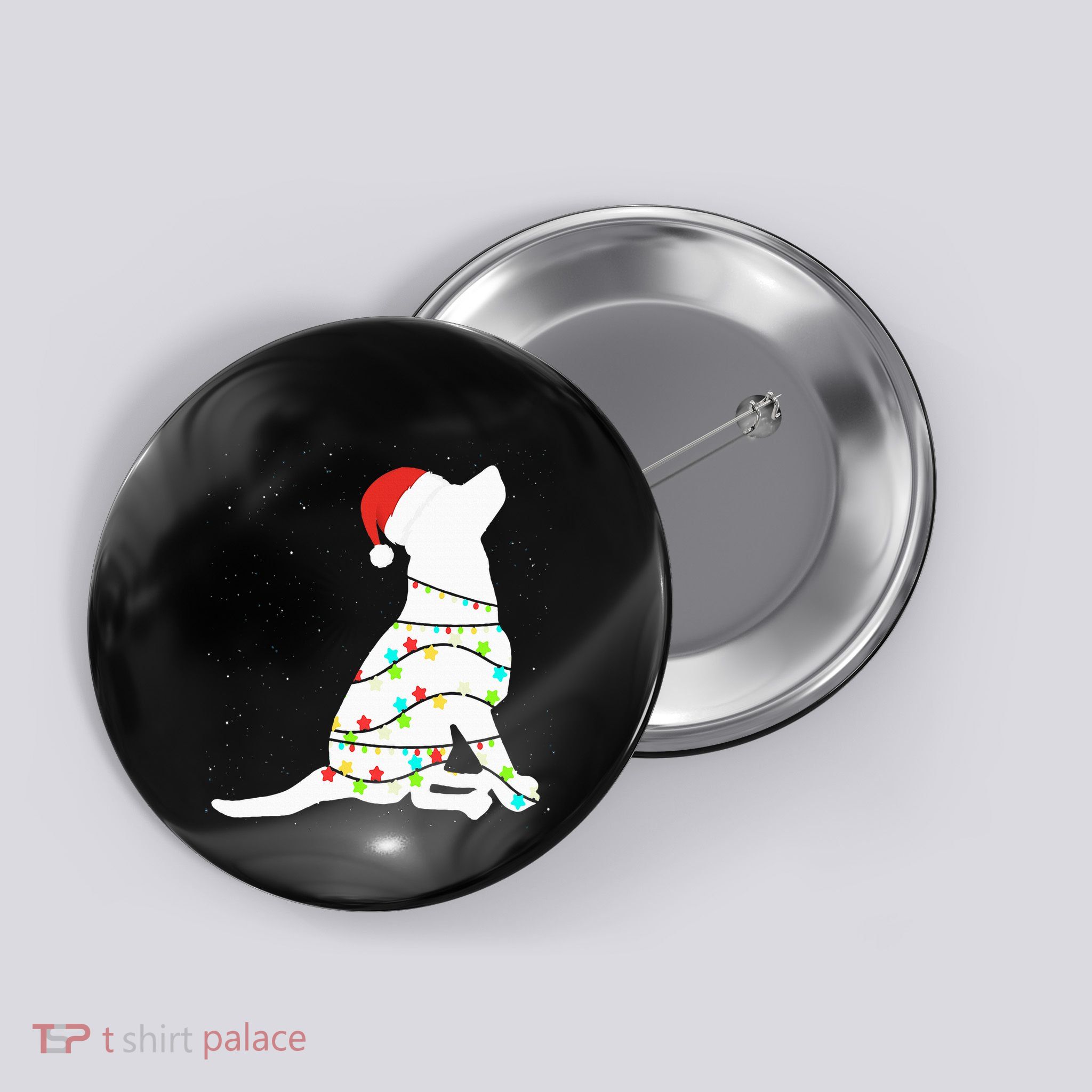 Christmas Lights Labrador Retriever Dog Lover Gift Button