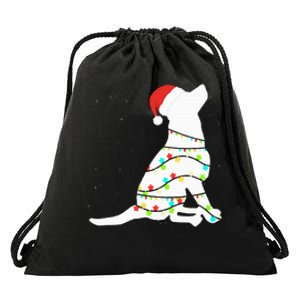 Christmas Lights Labrador Retriever Dog Lover Gift Drawstring Bag