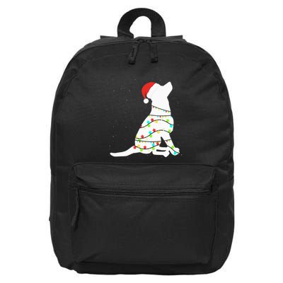 Christmas Lights Labrador Retriever Dog Lover Gift 16 in Basic Backpack