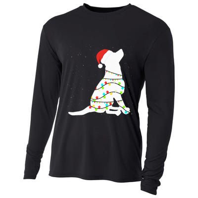 Christmas Lights Labrador Retriever Dog Lover Gift Cooling Performance Long Sleeve Crew
