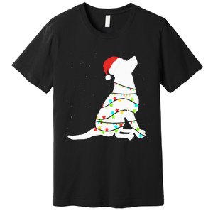 Christmas Lights Labrador Retriever Dog Lover Gift Premium T-Shirt