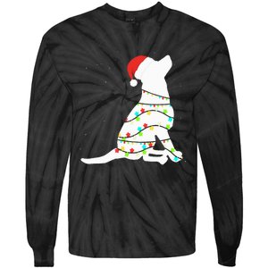 Christmas Lights Labrador Retriever Dog Lover Gift Tie-Dye Long Sleeve Shirt