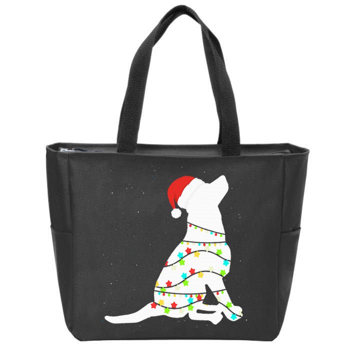 Christmas Lights Labrador Retriever Dog Lover Gift Zip Tote Bag