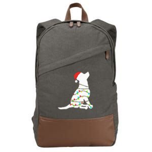 Christmas Lights Labrador Retriever Dog Lover Gift Cotton Canvas Backpack