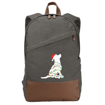 Christmas Lights Labrador Retriever Dog Lover Gift Cotton Canvas Backpack