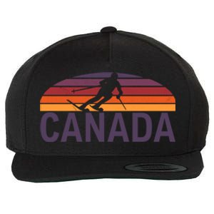 Canada Lake Louise Revelstoke Whistler Blackcomb Ski Resort Funny Gift Wool Snapback Cap