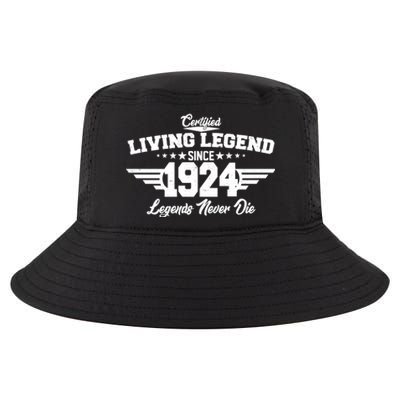 Certified Living Legend Since 1924 Legends Never Die 100th Birthday Cool Comfort Performance Bucket Hat