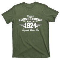 Certified Living Legend Since 1924 Legends Never Die 100th Birthday T-Shirt