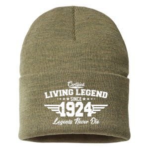 Certified Living Legend Since 1924 Legends Never Die 100th Birthday Sustainable Knit Beanie