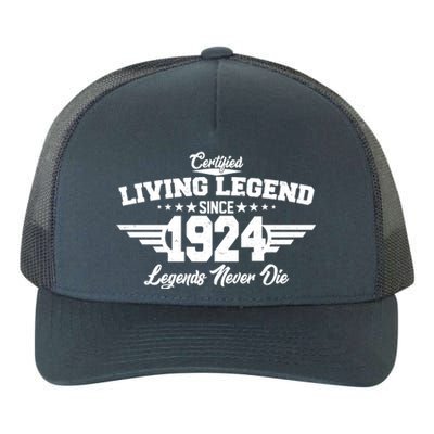 Certified Living Legend Since 1924 Legends Never Die 100th Birthday Yupoong Adult 5-Panel Trucker Hat