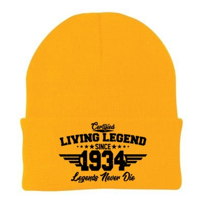 Certified Living Legend Since 1934 Legends Never Die 90th Birthday Knit Cap Winter Beanie