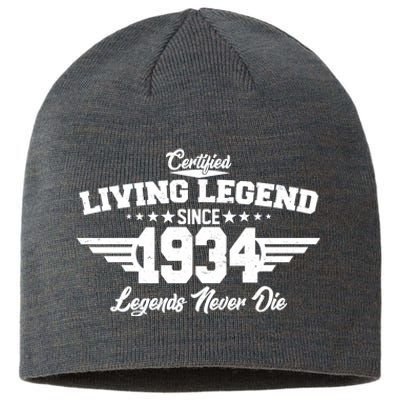 Certified Living Legend Since 1934 Legends Never Die 90th Birthday Sustainable Beanie