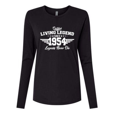 Certified Living Legend Since 1954 Legends Never Die 70th Birthday Womens Cotton Relaxed Long Sleeve T-Shirt