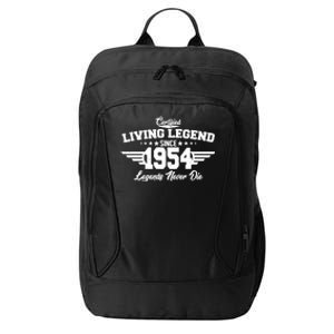 Certified Living Legend Since 1954 Legends Never Die 70th Birthday City Backpack