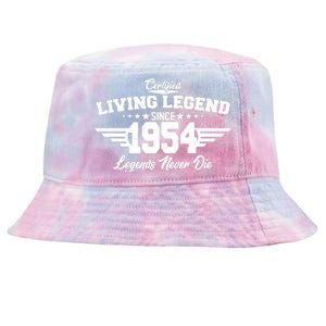 Certified Living Legend Since 1954 Legends Never Die 70th Birthday Tie-Dyed Bucket Hat