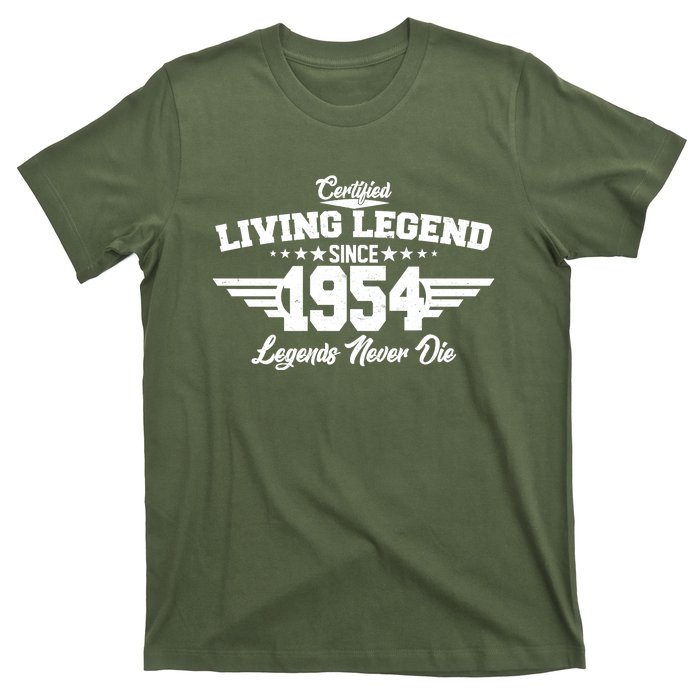 Certified Living Legend Since 1954 Legends Never Die 70th Birthday T-Shirt