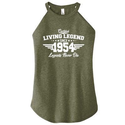 Certified Living Legend Since 1954 Legends Never Die 70th Birthday Women's Perfect Tri Rocker Tank