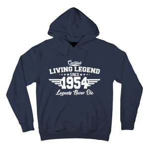 Certified Living Legend Since 1954 Legends Never Die 70th Birthday Hoodie