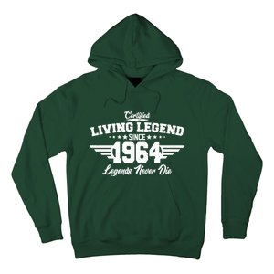 Certified Living Legend Since 1964 Legends Never Die 60th Birthday Hoodie