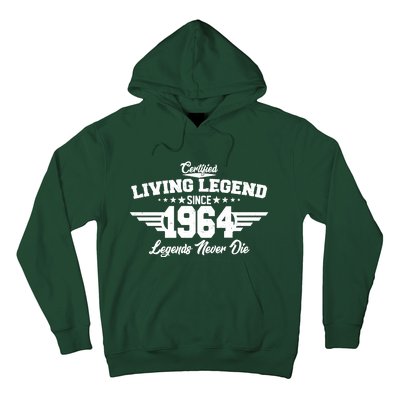 Certified Living Legend Since 1964 Legends Never Die 60th Birthday Hoodie