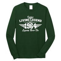 Certified Living Legend Since 1964 Legends Never Die 60th Birthday Long Sleeve Shirt