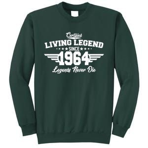 Certified Living Legend Since 1964 Legends Never Die 60th Birthday Sweatshirt