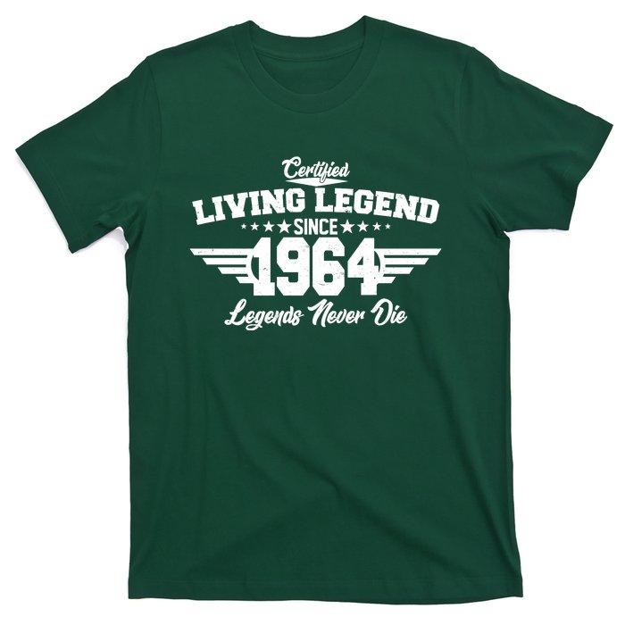 Certified Living Legend Since 1964 Legends Never Die 60th Birthday T-Shirt