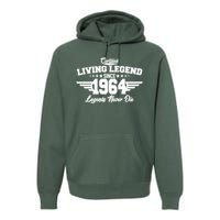 Certified Living Legend Since 1964 Legends Never Die 60th Birthday Premium Hoodie