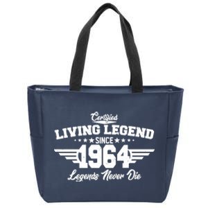 Certified Living Legend Since 1964 Legends Never Die 60th Birthday Zip Tote Bag