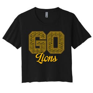 Clear Lake Lions Go! School Pride Women's Crop Top Tee