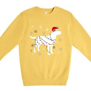 Christmas Lights Labrador Retriever Dog Lover Gift Premium Crewneck Sweatshirt