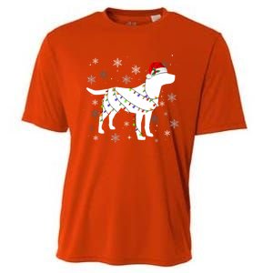 Christmas Lights Labrador Retriever Dog Lover Gift Cooling Performance Crew T-Shirt