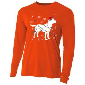 Christmas Lights Labrador Retriever Dog Lover Gift Cooling Performance Long Sleeve Crew