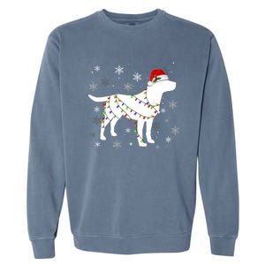 Christmas Lights Labrador Retriever Dog Lover Gift Garment-Dyed Sweatshirt