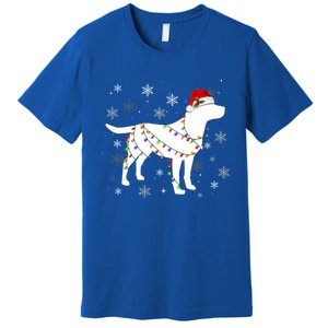 Christmas Lights Labrador Retriever Dog Lover Gift Premium T-Shirt