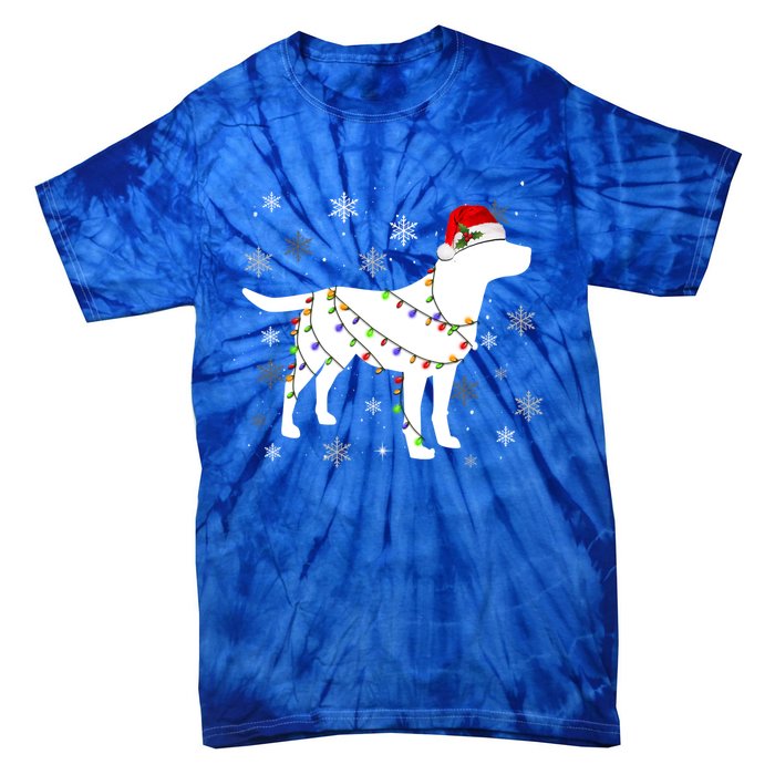 Christmas Lights Labrador Retriever Dog Lover Gift Tie-Dye T-Shirt