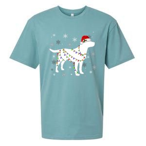 Christmas Lights Labrador Retriever Dog Lover Gift Sueded Cloud Jersey T-Shirt