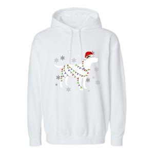 Christmas Lights Labrador Retriever Dog Lover Gift Garment-Dyed Fleece Hoodie