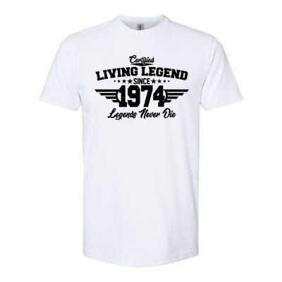 Certified Living Legend Since 1974 Legends Never Die 50th Birthday Softstyle® CVC T-Shirt