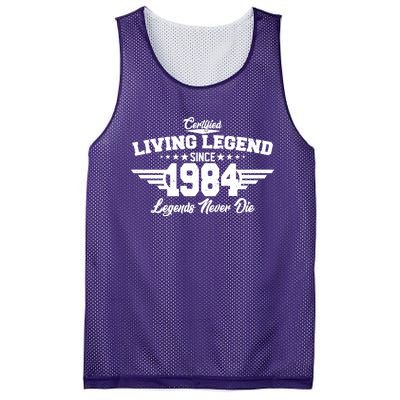 Certified Living Legend Since 1984 Legends Never Die 40th Birthday Mesh Reversible Basketball Jersey Tank