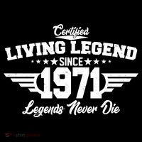 Certified Living Legend Since 1971 Legends Never Die Women's V-Neck T-Shirt