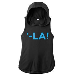 Comma La La Design Ladies PosiCharge Tri-Blend Wicking Draft Hoodie Tank